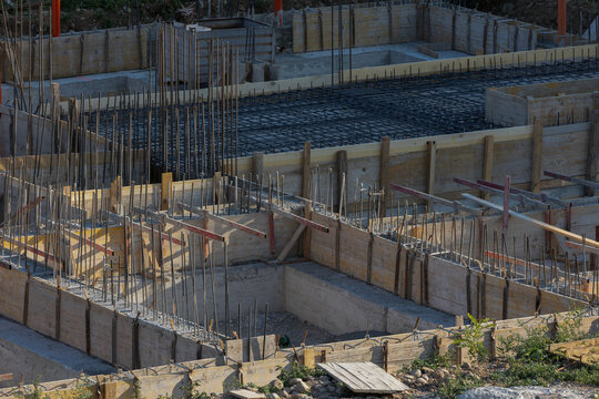 Construction Materials Prepared for Installation at Building Site
