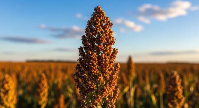 Mature sorghum grain crop.
