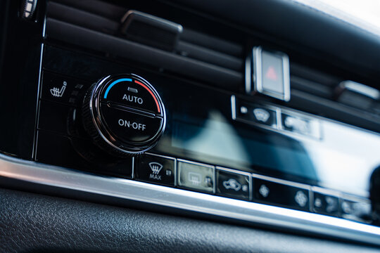 Car Climate Control Auto Air Conditioning Dashboard Modern Vehicle Interior Panel