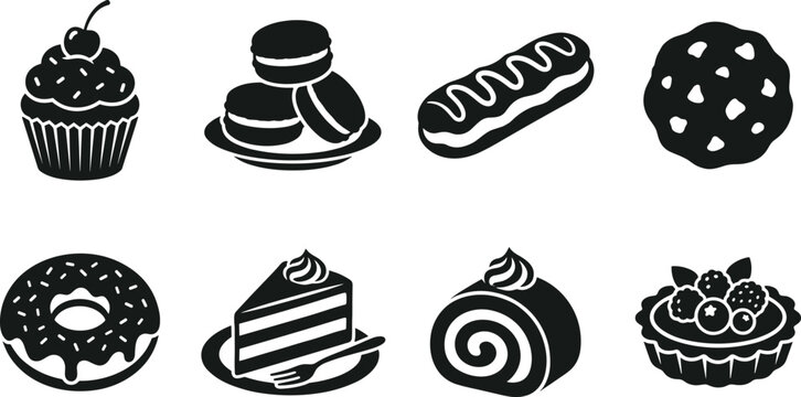 Dessert and Sweet Treat Icon Set