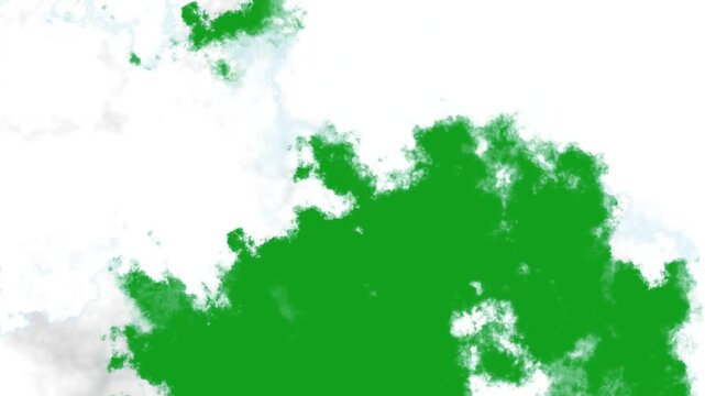 White Clouds Moving Across Blue Sky, moving fluffy clouds, Sky Clearing Up, Clouds Dissolving into Blue Sky Transition, Clean Time Lapse Background, Clear Summer Sky on green screen, Nature Background