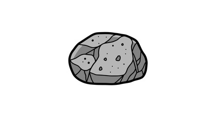 Simple grey rock pebble with textured surface © jihana
