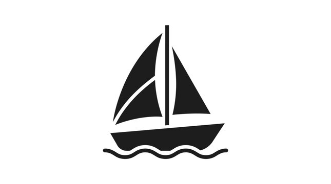 A sleek sailboat glides smoothly across calm waters on a sunny day with full sails.