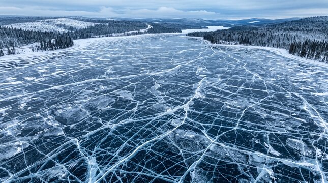 frozen lake ice winter snow frosty glacier chilly cold icy landscape nature frozen water winter wonderland snowy aerial view lake tundra frost chill seasonal environment scenic