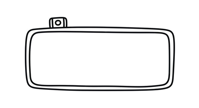 Rearview mirror icon for automotive safety and visibility