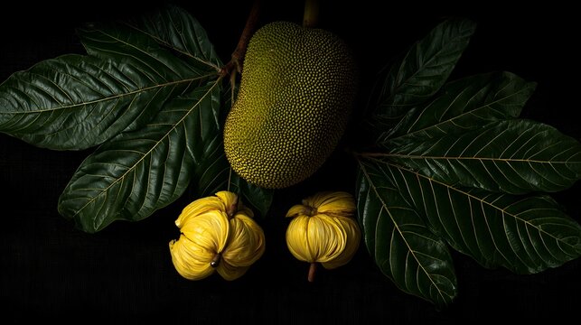 green apples on a branch