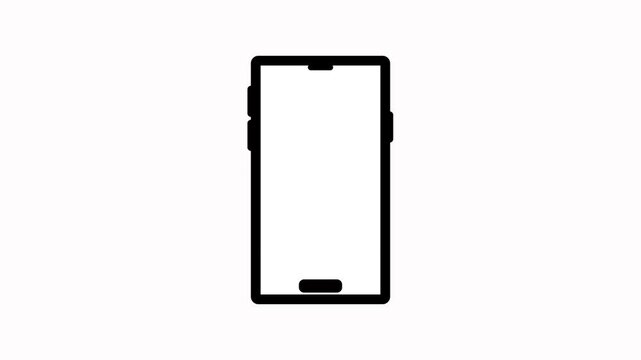 Smartphone swipe up animation mobile app interface gesture digital user experience motion for UI/UX 4k video.
