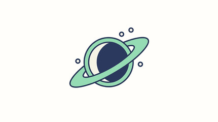 Saturn planet with green ring system. © Sumiyatun
