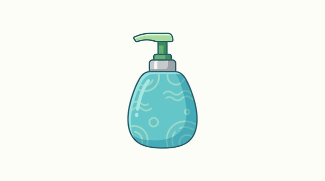 Teal Hand Sanitizer Pump Bottle.