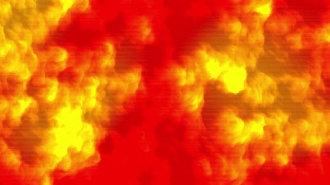 Intense bright orange yellow flames billowing clouds of thick hot glowing fire smoke suitable for dynamic, dramatic, and fiery themed designs.