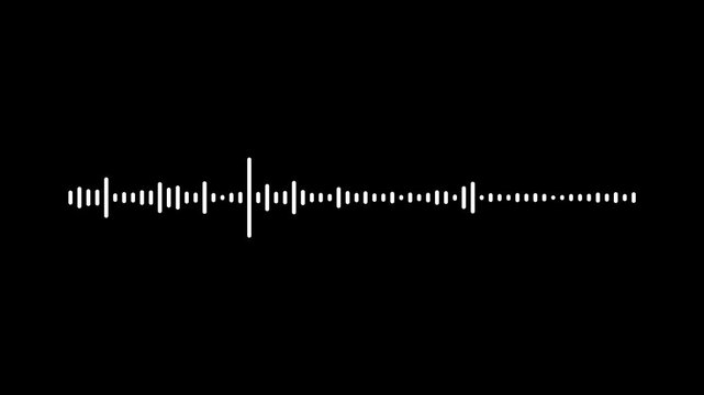 Music equalizer, audio waves or sound frequency in lines, Music line graph, sound wave digital frequency spectrum, Minimalist wave form Audio Isolated on transparent black background.