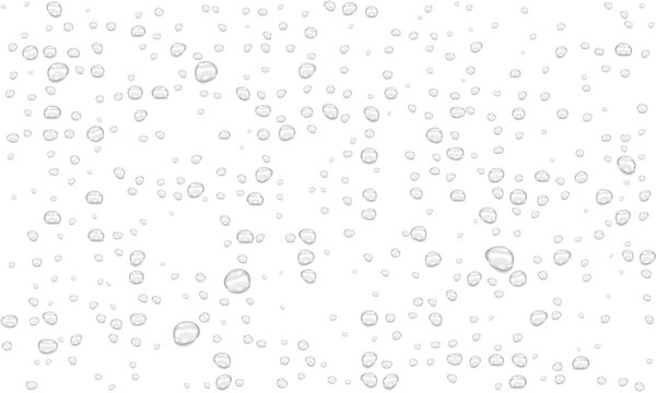 Realistic water drops. PNG drops, condensation on the window, transparent water drop. Abstract water drops, bubbles on transparent background, digital liquid design, Stock royalty free	