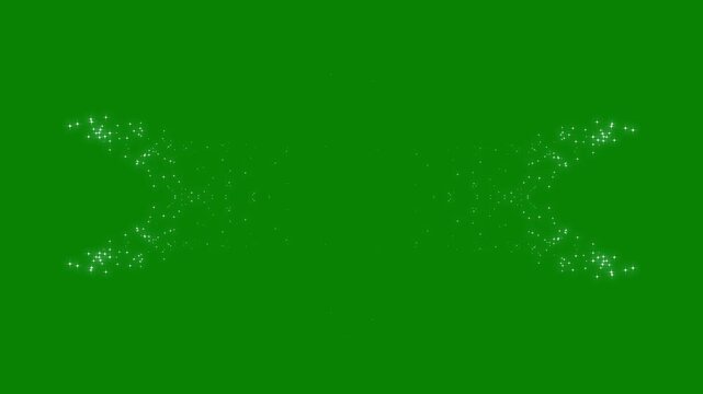 White Christmas sparkles glitter trail magic dust on green background glitter sparkle trails night,ster line and magical dust particles moving gently across 4k.