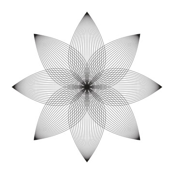 Abstract modern flower on white background