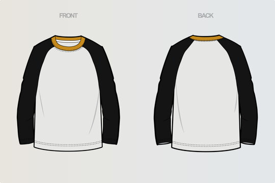 Full sleeve tshirt raglan basic CAD for designing