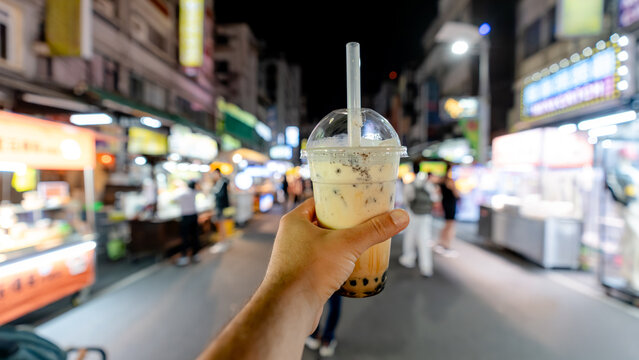 Oreo bubble tea at Liuhe Night Market, Kaohsiung
