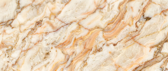 Marble texture background featuring warm cream natural stone surface with striking gold and orange veins for luxury design © UmmeFarhatunnesa