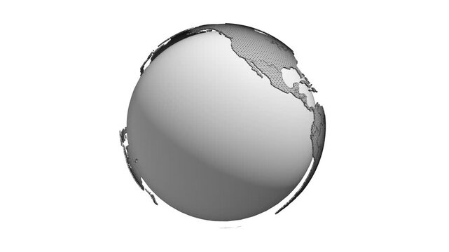 4K 3D Digital Earth Seamless Loop Globe