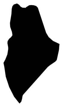 A contour map of Perlis. Malaysian state silhouette
