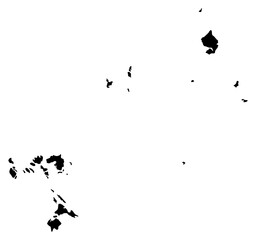 Obraz premium A contour map of Riau Islands. Indonesian province silhouette