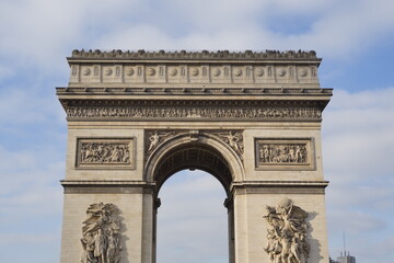 Fototapeta premium Detail of the Arc de Triomphe in Paris