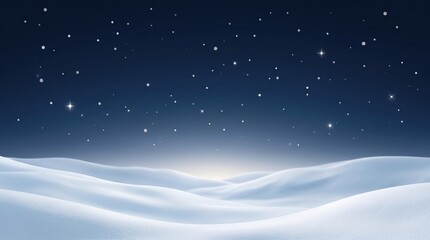 Fototapeta premium Happy Christmas Day 2026 abstract background design Serene snowy mountain landscape under starry night sky