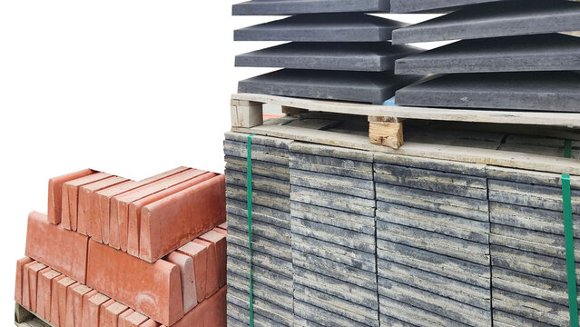 A place where materials for infrastructure and superstructure construction, such as roadside paving stones, are stored.