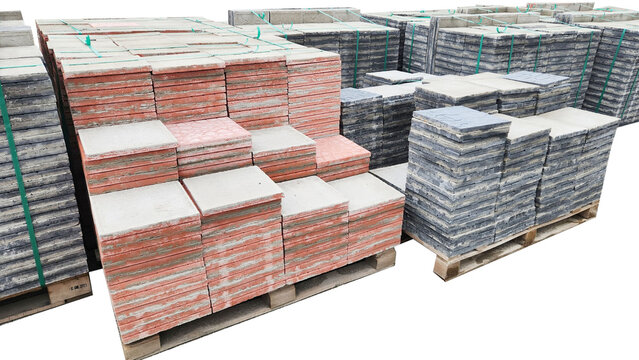 A place where materials for infrastructure and superstructure construction, such as roadside paving stones, are stored.