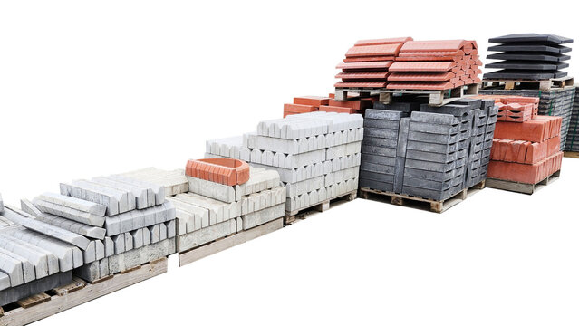 A place where materials for infrastructure and superstructure construction, such as roadside paving stones, are stored.