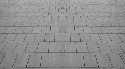 Fototapeta premium empty stone floor top in perspective. grey tile floor background in perspective view. line. empty copy space stone street. pavement. Granite outdoor tiled floor. gray granite. Marble texture