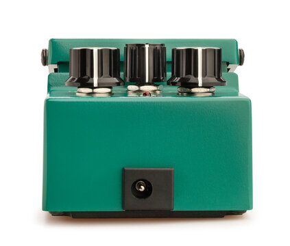 tremolo guitar effects pedal path isolated on white