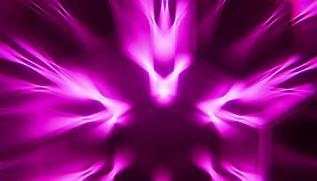 Abstract pink light in dynamic symmetrical pattern