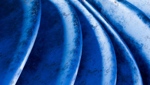 Abstract blue geometric pattern with light shadows