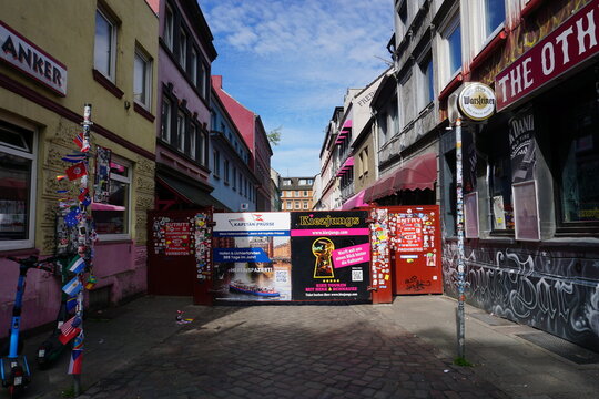 Entrance gate to Herbertstra&szlig;e on Reeperbahn, the red light district of Hamburg, Germany