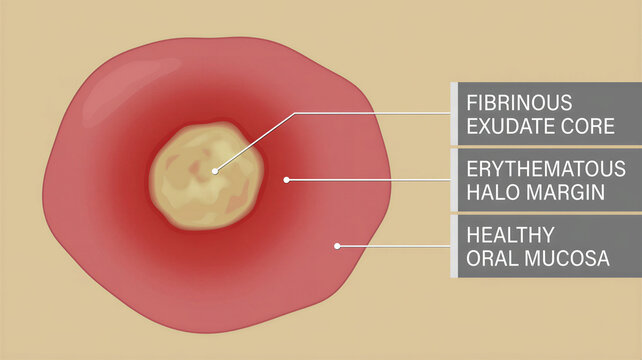 Unveiling the intricate anatomy of an oral ulcer a vivid diagram of its healing stages