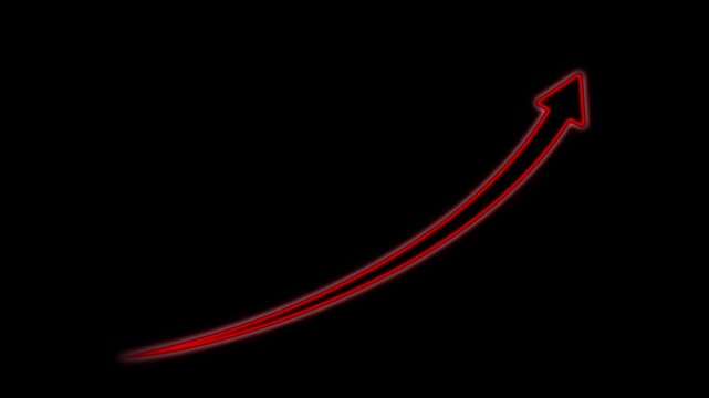 Digital business bar chart animation with steadily rising arrow and dotted trend line. Illustrating strong revenue growth, financial success, Motion graphics of business idea .4k video.