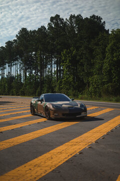 Came wrapped 2007 Chevrolet Corvette C6 in Beaufort, South Carolina, July 14, 2026