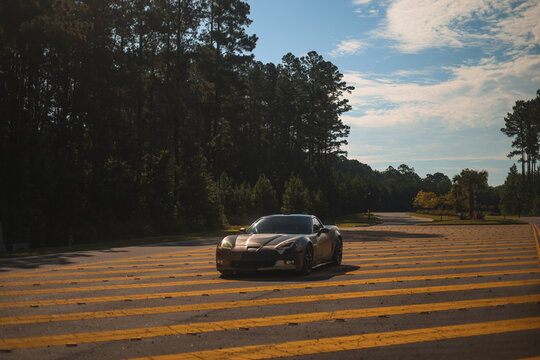 Came wrapped 2007 Chevrolet Corvette C6 in Beaufort, South Carolina, July 14, 2026