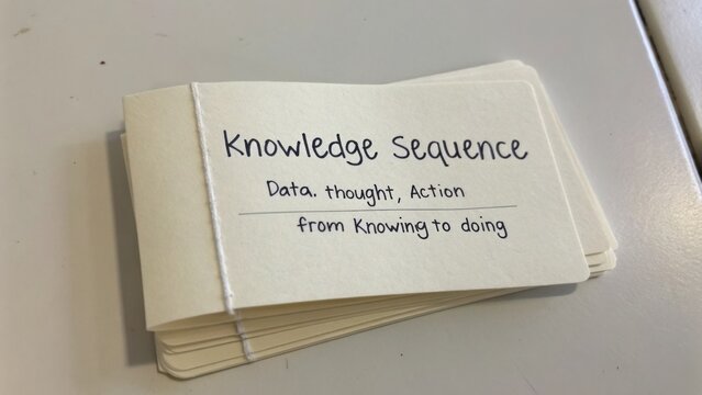 Knowledge Sequence Cards Featuring Data, Thought, and Action From Knowing to Doing for Educational and Professional Use
