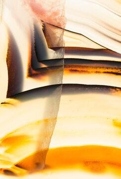 Backlit Agate, closeup