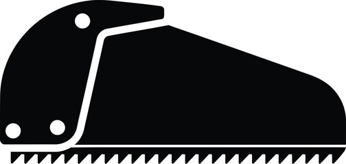 Silhouette design of a professional forestry handheld chainsaw sharpener tool vector © Tamjida Alam