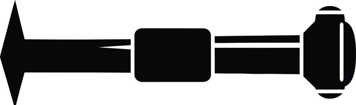 Silhouette design of a heavy duty metal sledgehammer icon vector