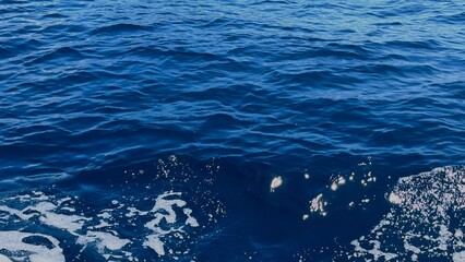 Naklejka premium Blue clear water in the sea in sunny day