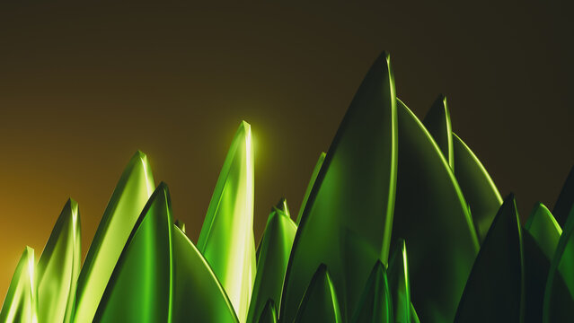 Green leaf background shows layers of green leaves in sunlight