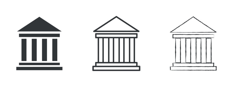 Classical Column Silhouettes In Varying Line Styles Architectural Representation columns architecture building structure