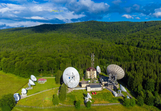 Cheia Satellite Communication Center (Centrul de Comunicații prin Satelit Cheia), located in the Prahova County mountain region of Romania