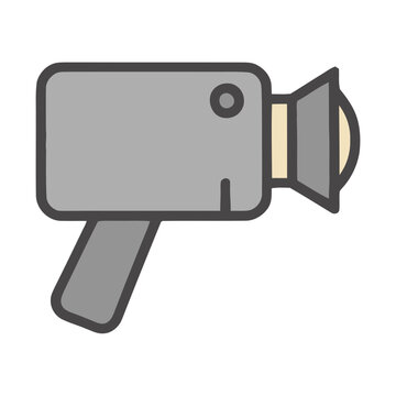 Vintage movie camera icon