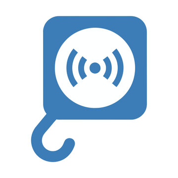 Wireless signal icon with hook