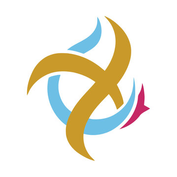 Abstract Intertwined Shapes Logo