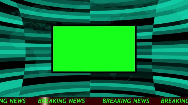 Breaking News Template intro for TV broadcast news show program with 3D breaking news text and badge, business, corporate and news style background 4k video